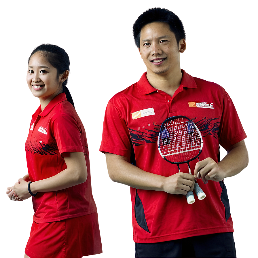 Badminton Doubles Team Png Bre