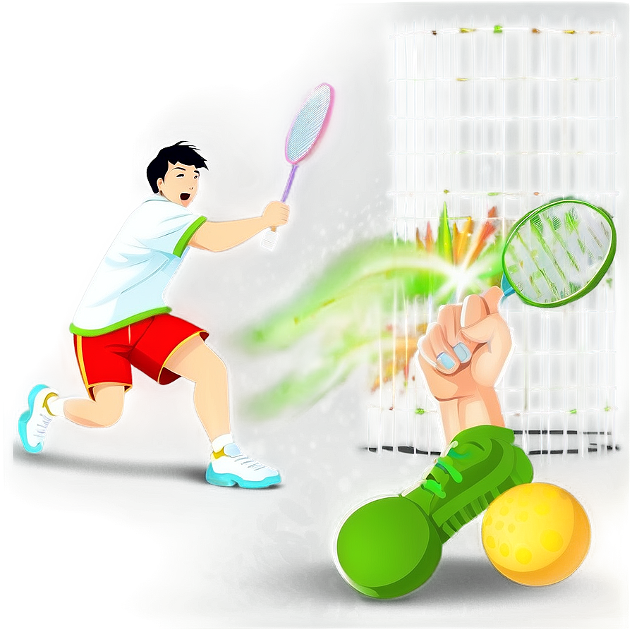 Badminton Smash Illustration PNG xvt5 PNG with transparent background