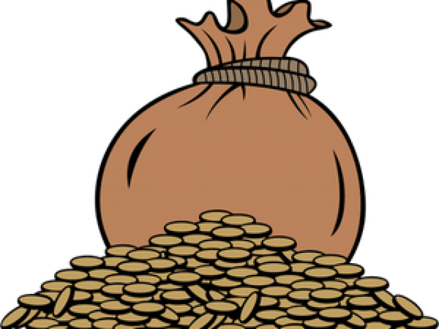 Coin Clipart 10 Peso - Bag Of Coins Clipart, HD Png Download PNG with transparent background