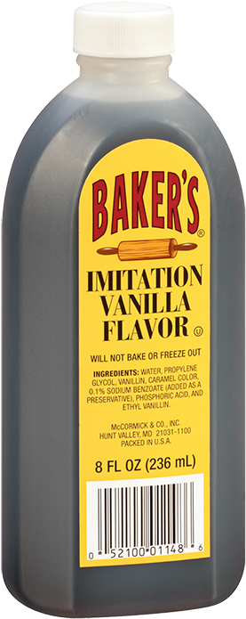 Bakers Imitation Vanilla Flavor Bottle