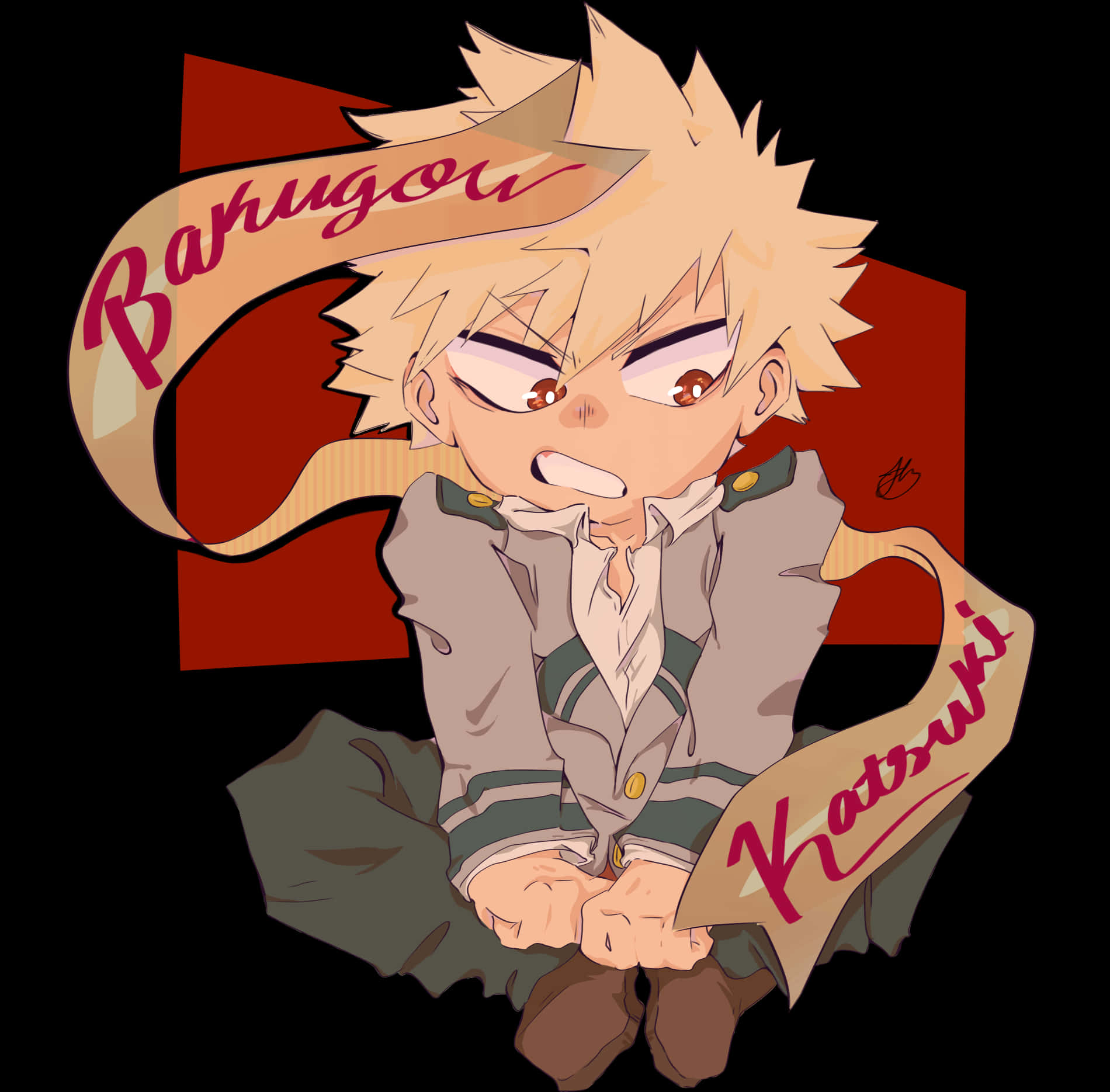 Bakugou Katsuki Anime Artwork