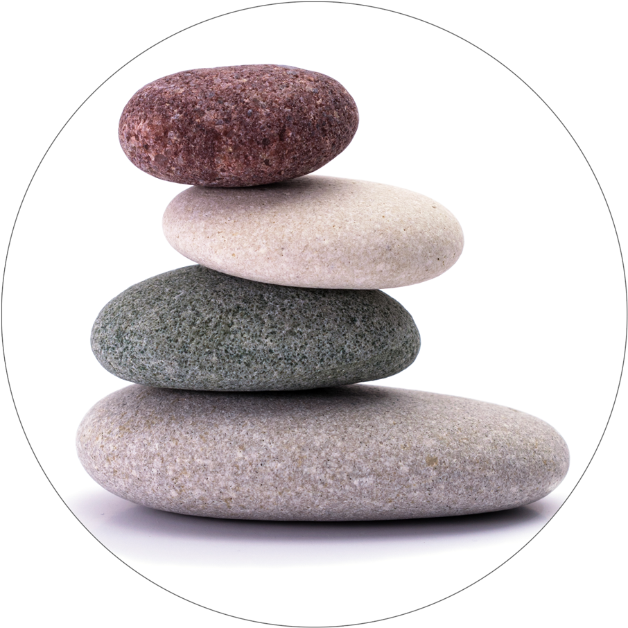 Balanced Spa Stones Zen Background PNG with transparent background