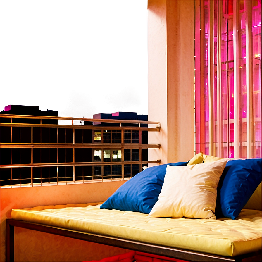 Balcony Night View PNG dbq92 PNG with transparent background
