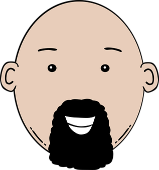 Bald Cartoon Manwith Beard