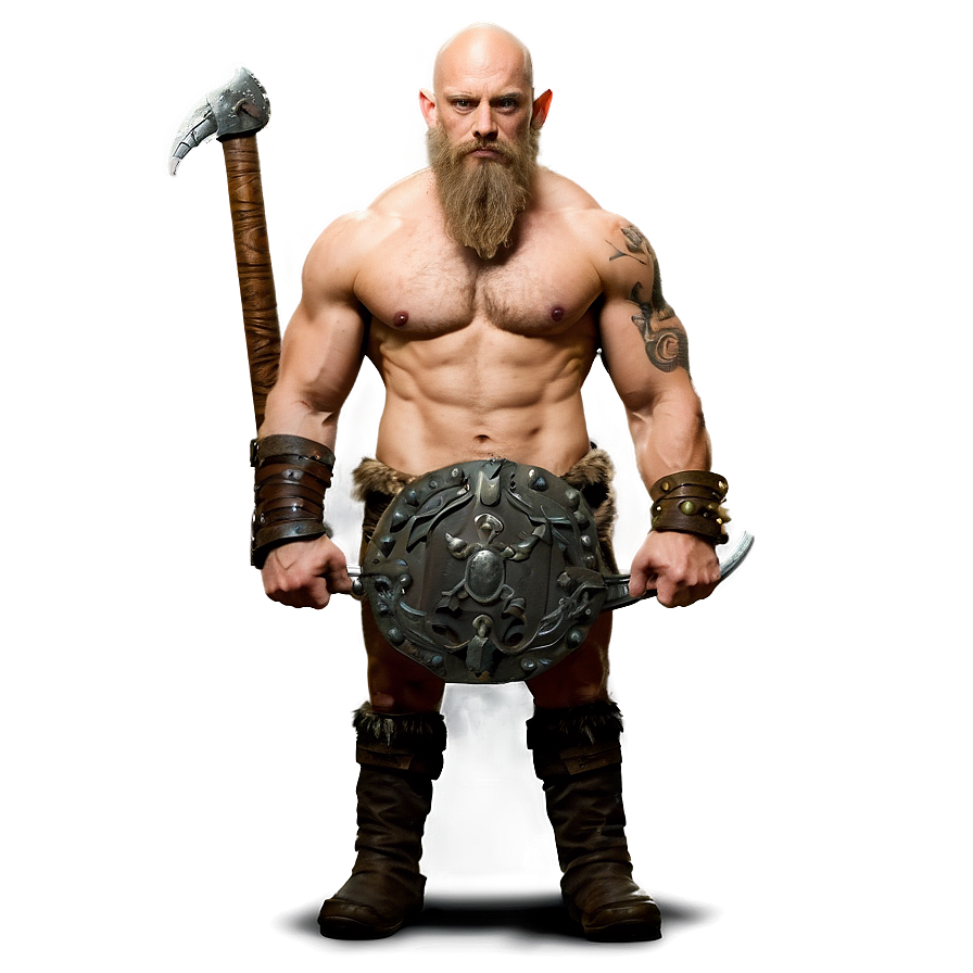 Bald Viking Warrior Png 06202024