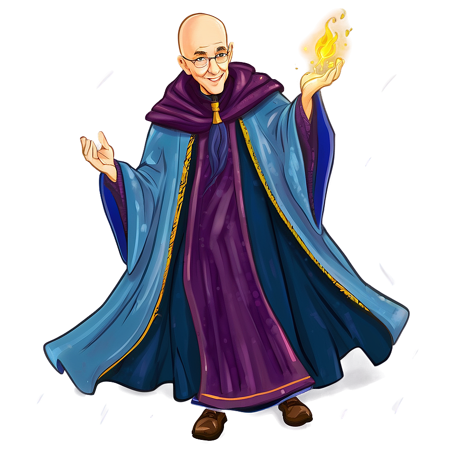 Bald Wizard Illustration Png 19