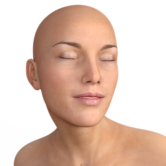 Bald Woman Portrait3 D Render