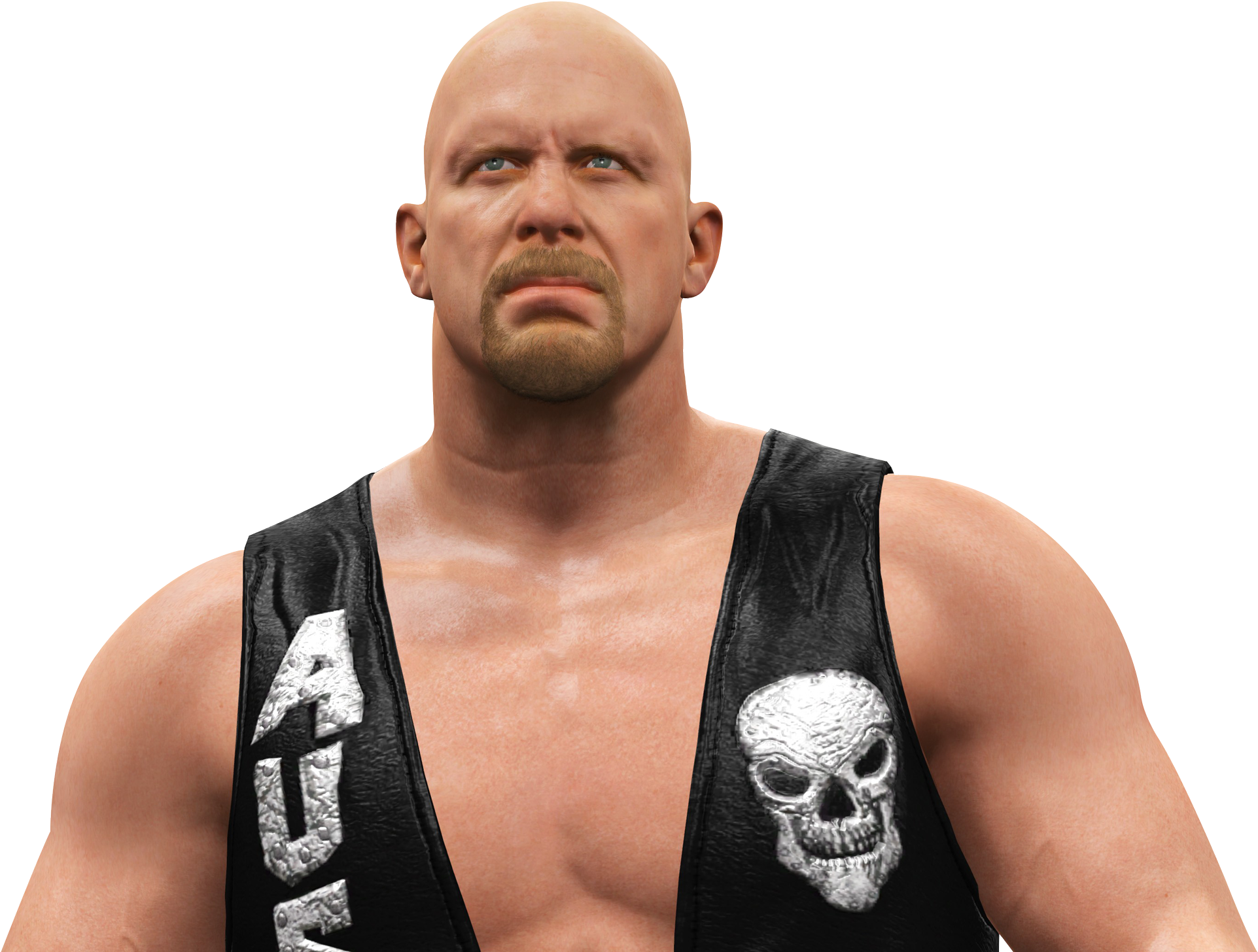 Bald_ Wrestler_with_ Skull_ Vest