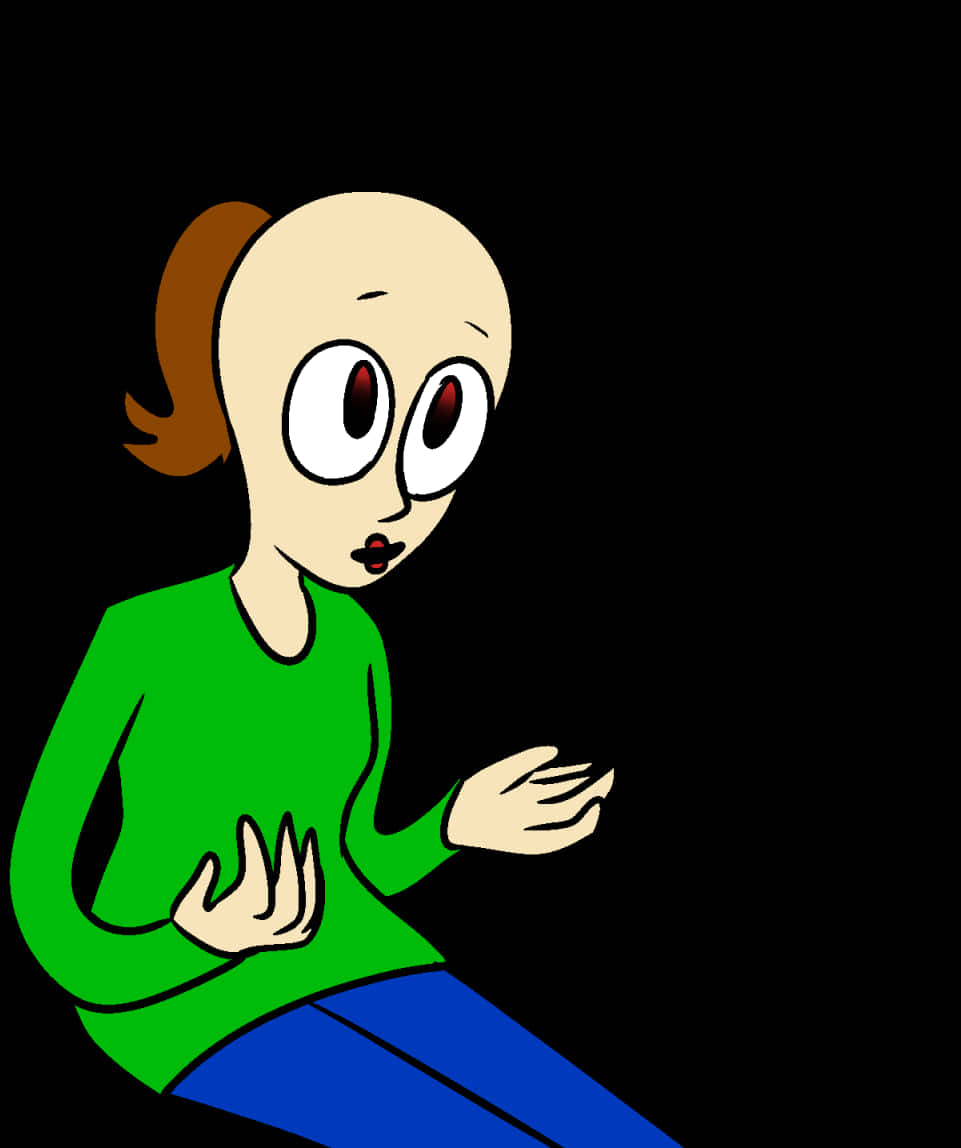 Baldi Game Character Illustration