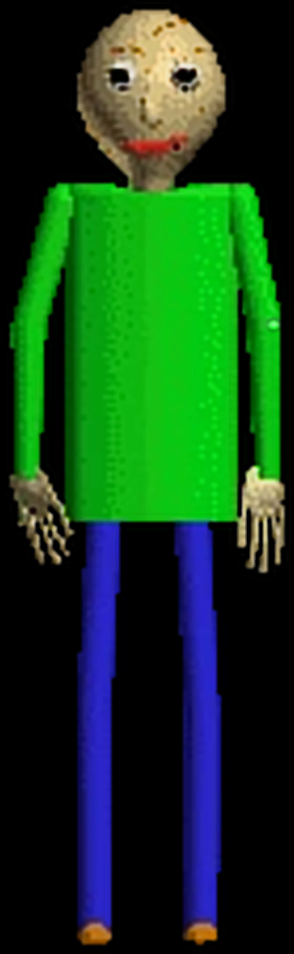 Baldi Game Character Standing