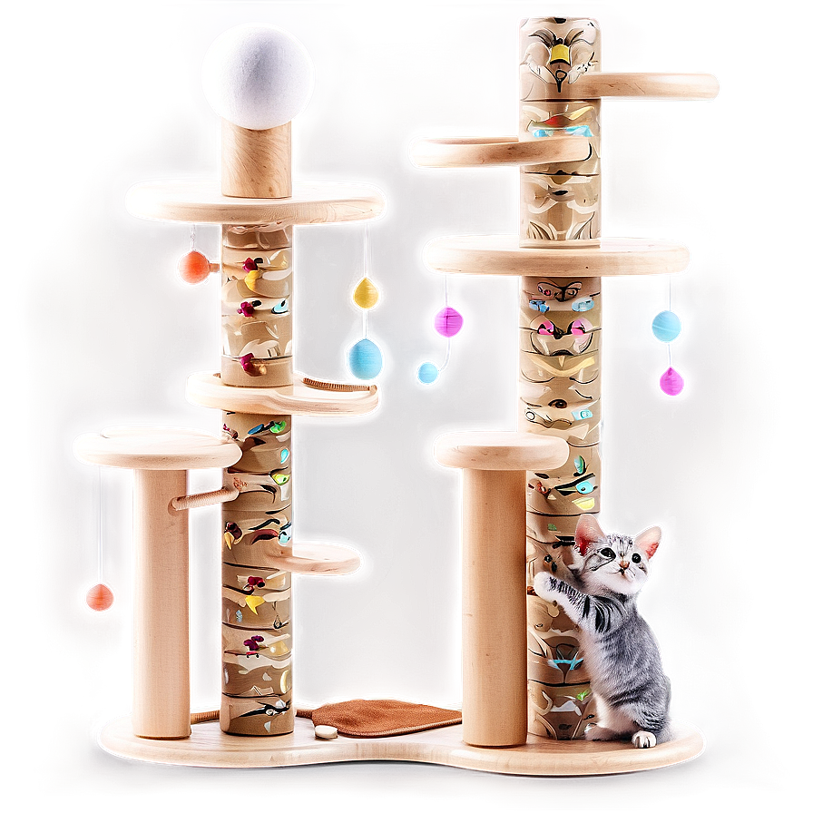 Ball Tower Cat Toy Png Dfu54