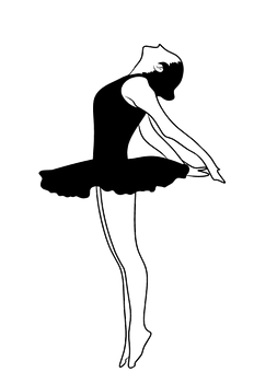 Ballerina Silhouette Outline