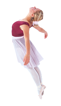 Ballet Dancer Cambré Backward Bend PNG with transparent background