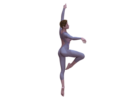 Ballet Dancer Pose3 D Rendering