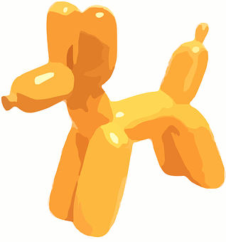 Balloon Dog Illustration PNG with transparent background