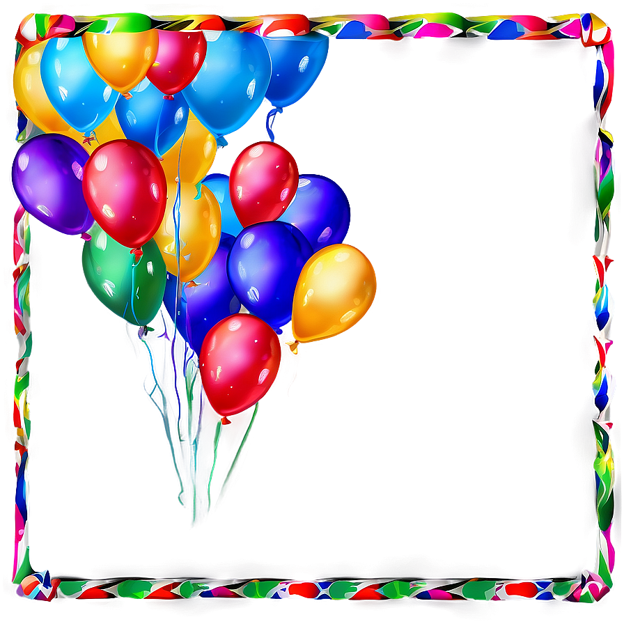 Balloon Frame Border Png Dbt30