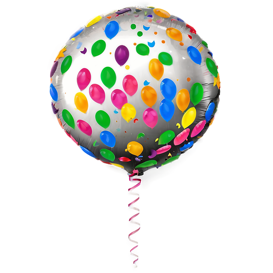 Balloon With Confetti Png Qfe87