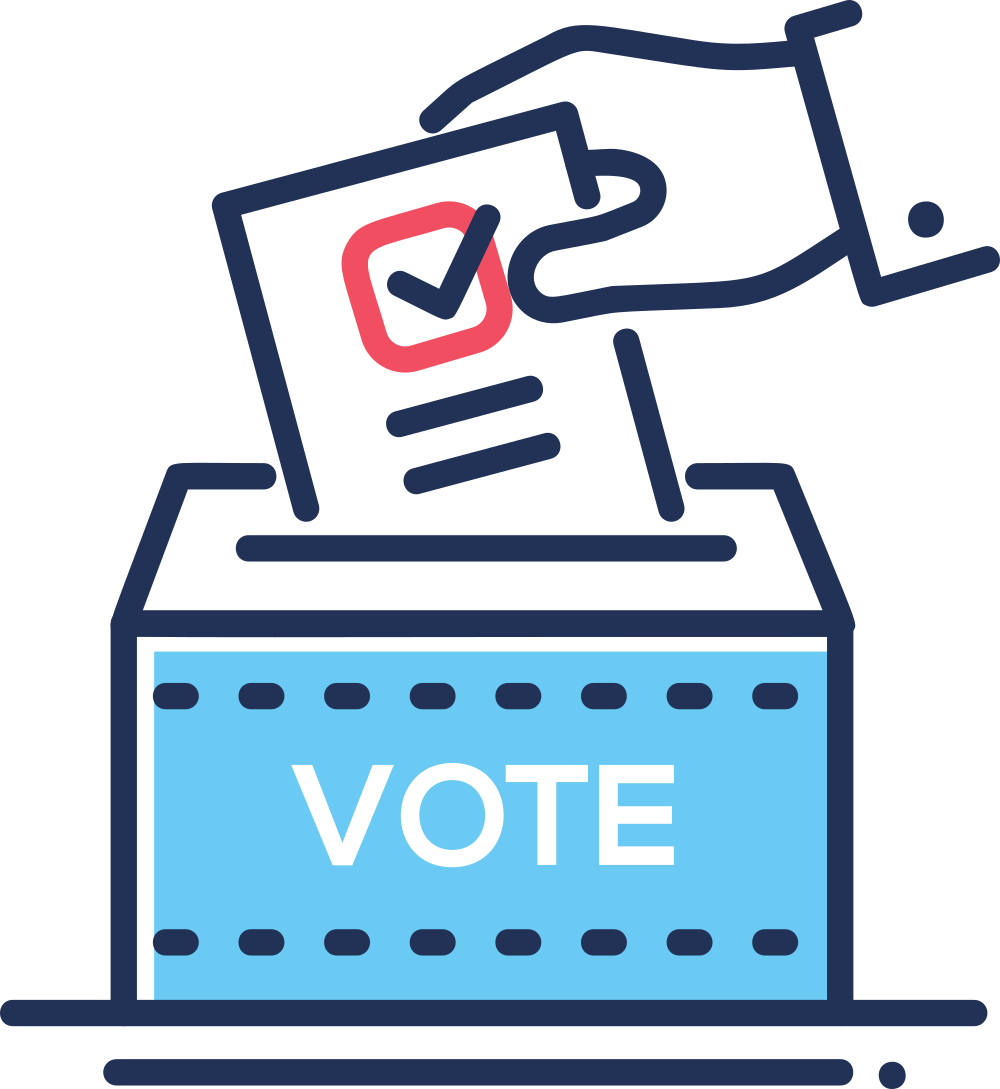 Ballot Box Voting Illustration