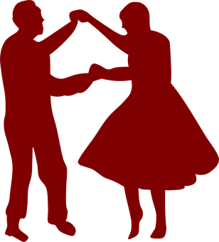 Ballroom Dance Silhouette PNG with transparent background