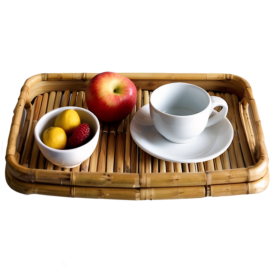 Bamboo Breakfast Tray PNG khk55 PNG image with a transparent background, free high-resolution download