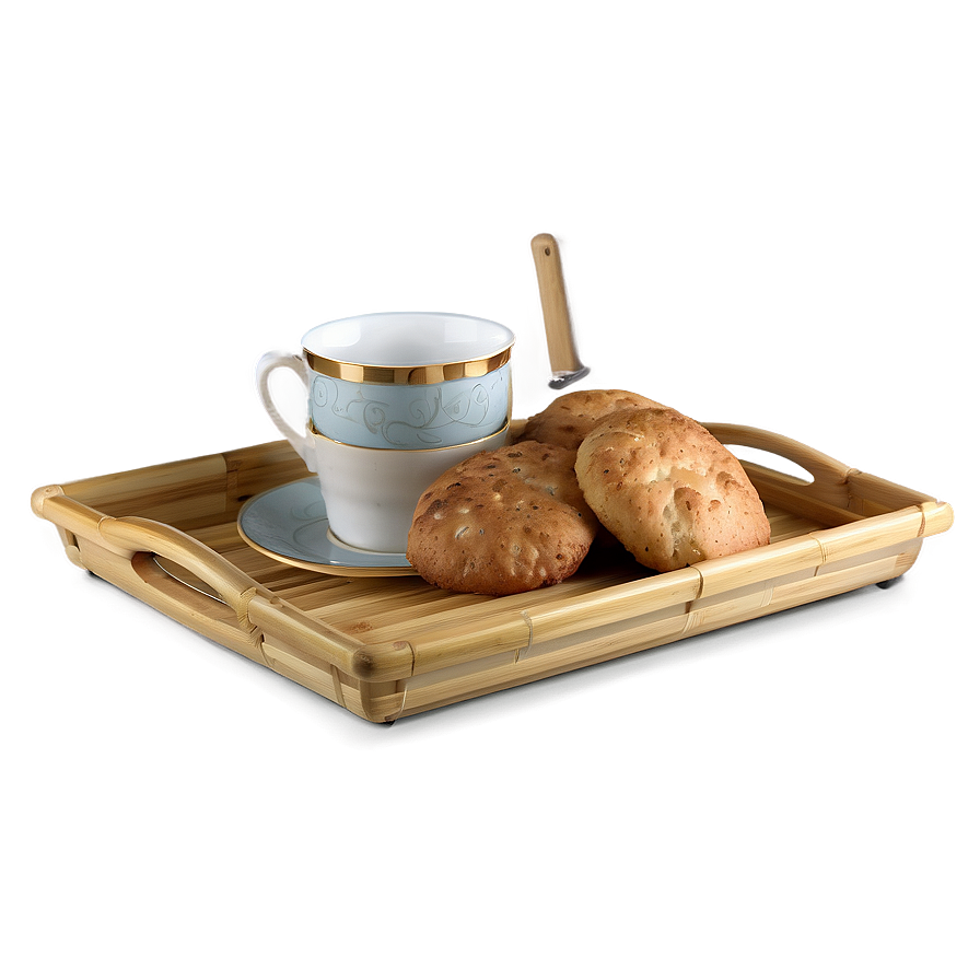 Bamboo Breakfast Tray PNG njx5 PNG image with a transparent background, free high-resolution download