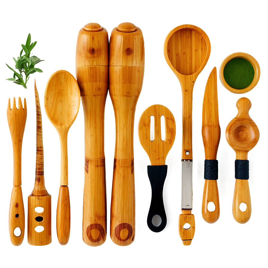 Bamboo Cooking Set Png 06292024