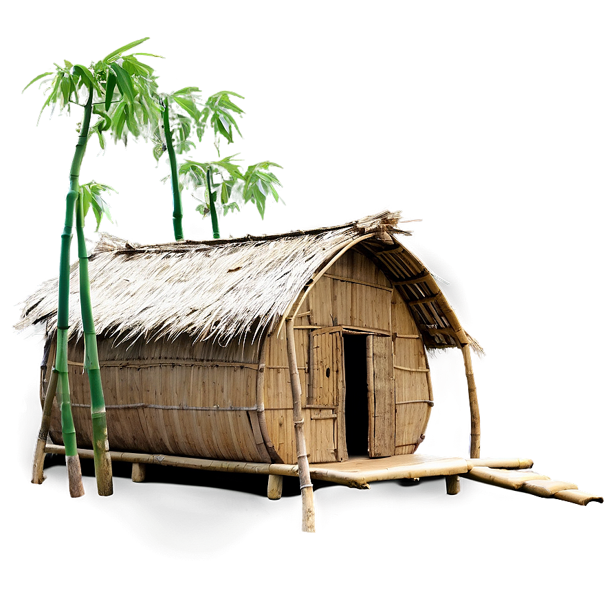 Bamboo Hut Village Png Pxy