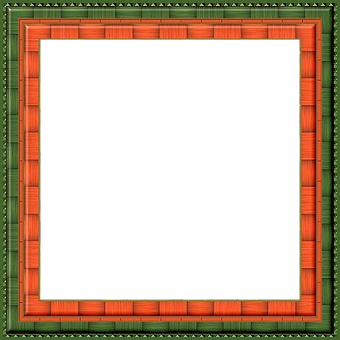 Bamboo Style Decorative Frame PNG with transparent background