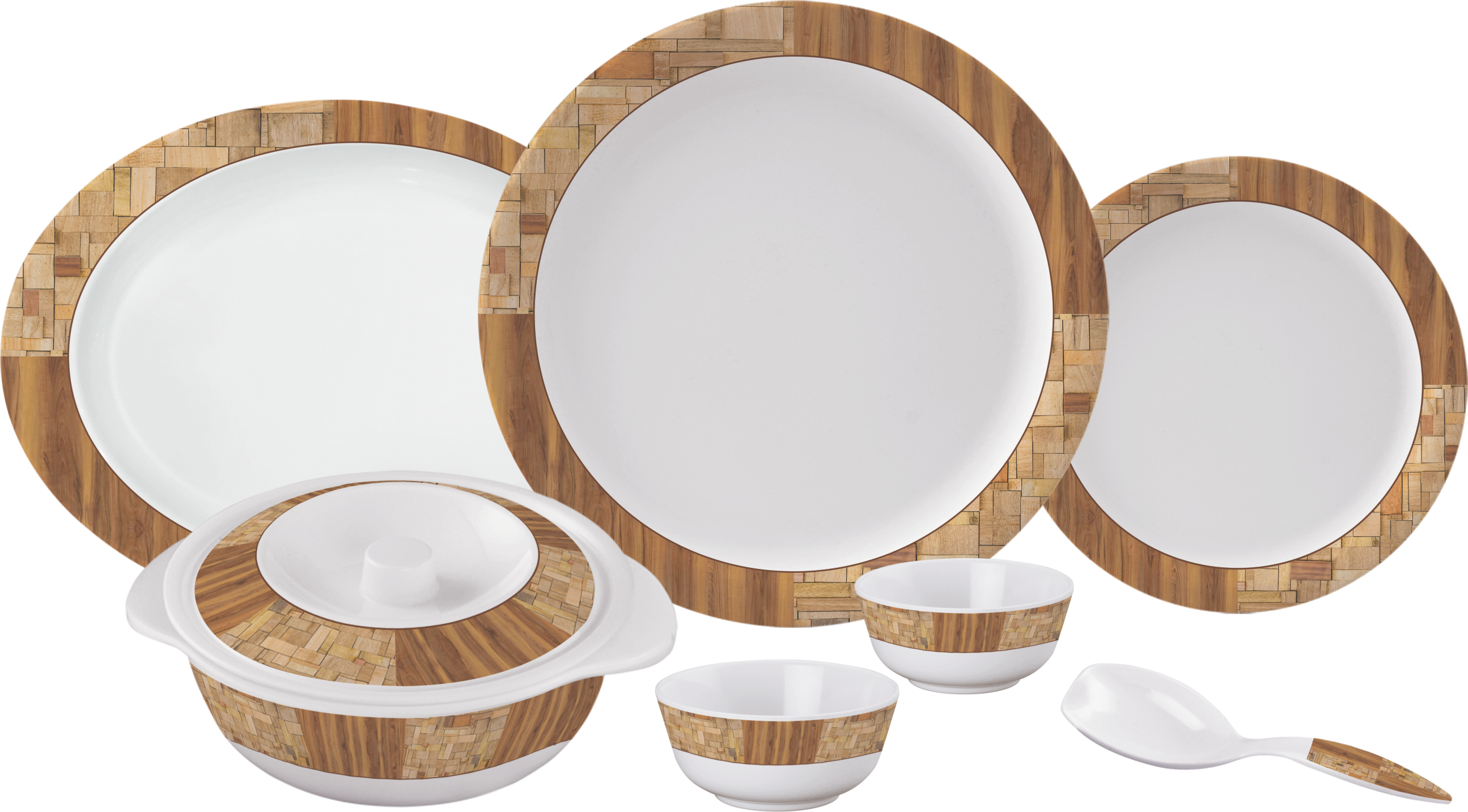 31 Pc Rnd Dinner Set - Plywood, HD Png Download PNG with transparent background