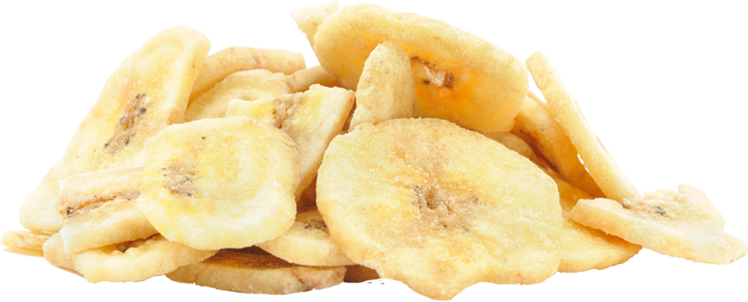 Banana Chips Pile Transparent Background PNG with transparent background