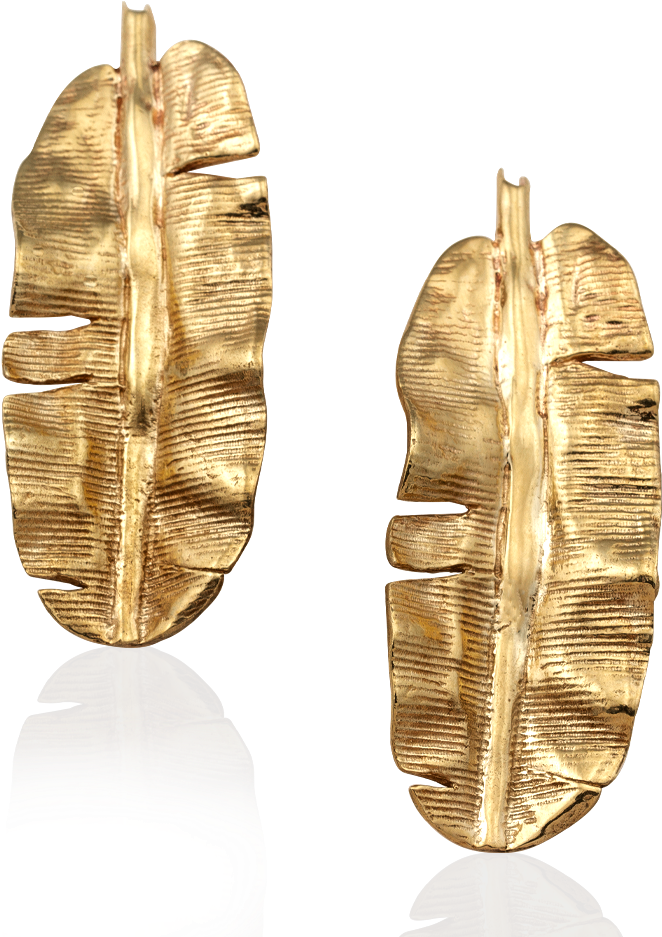 Banana Leaf Earrings - Banana Leaf Earring, HD Png Download PNG with transparent background