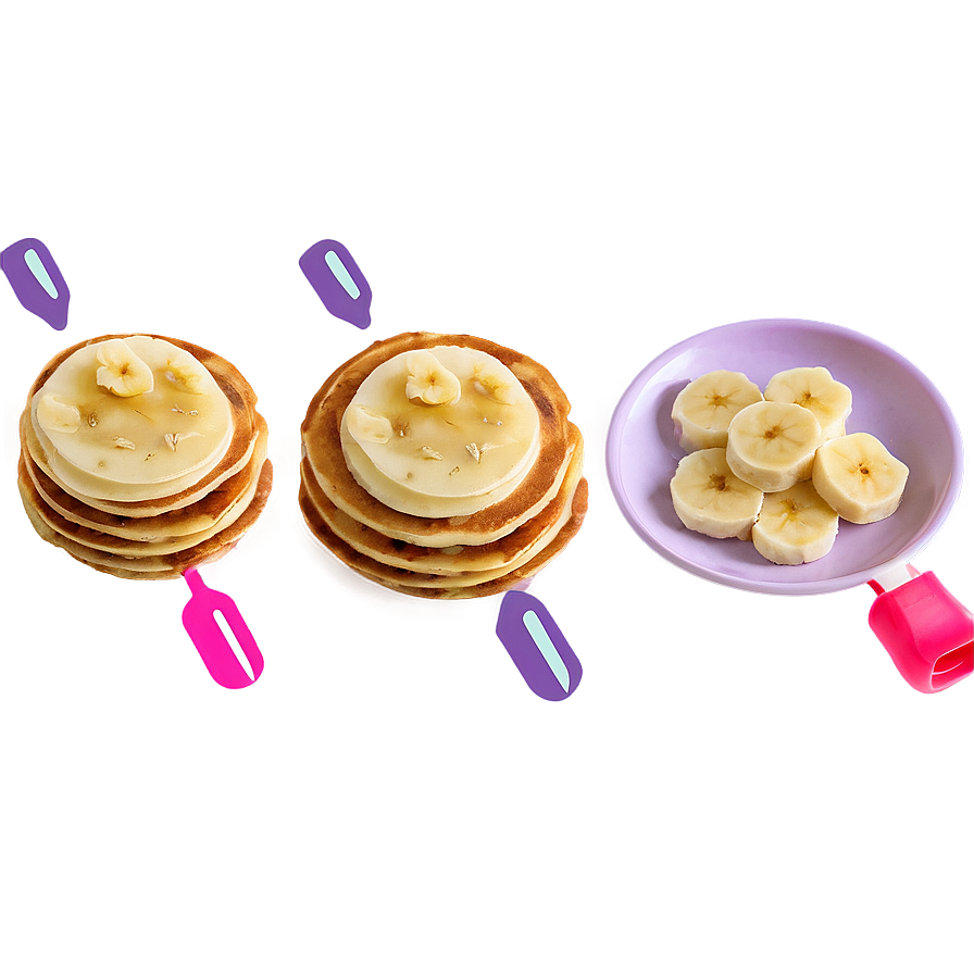 Banana Pancakes Breakfast Png Nxj