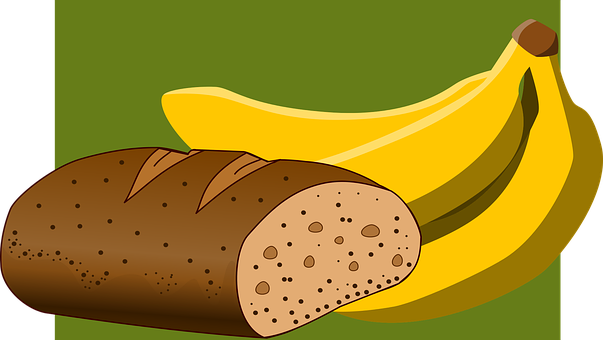 Bananaand Bread Illustration PNG with transparent background