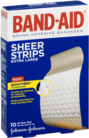 Band Aid Sheer Strips Box