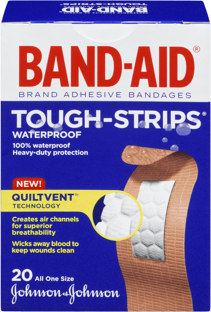 Band-aid Card - Band Aid Tough Strips, HD Png Download PNG with transparent background