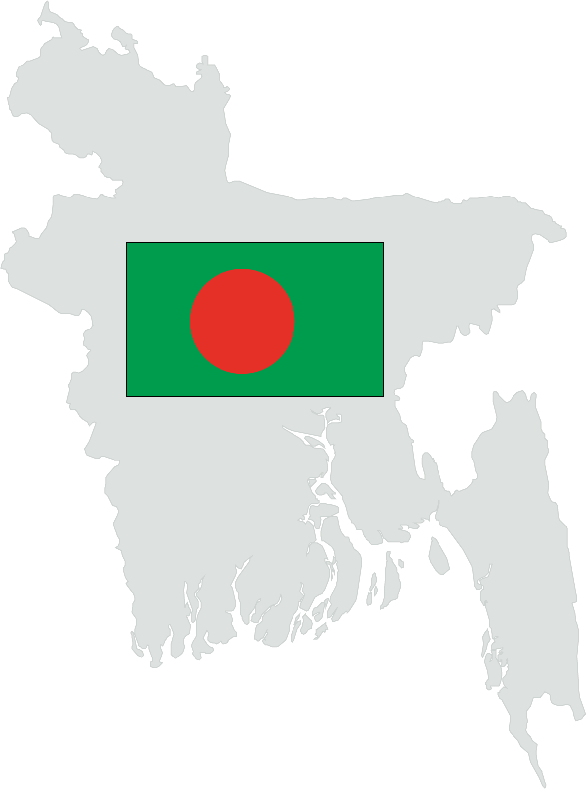 Bangladesh Mapand Flag