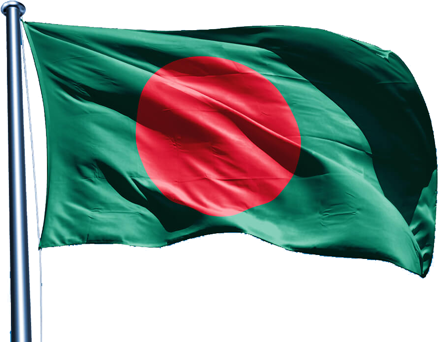 Bangladesh National Flag Waving