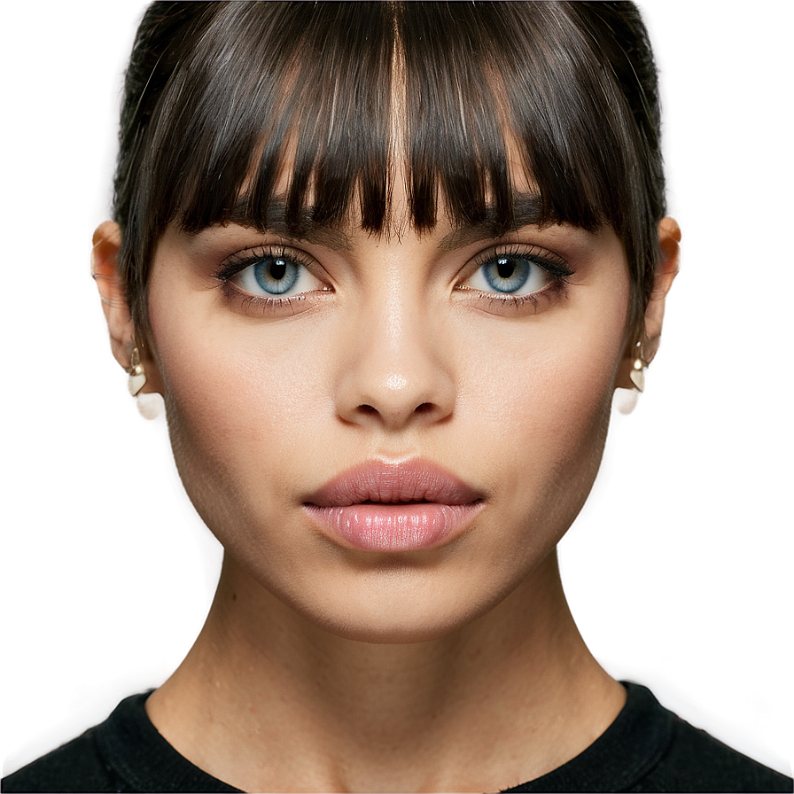 Bangs For Heart Shaped Face Png 10