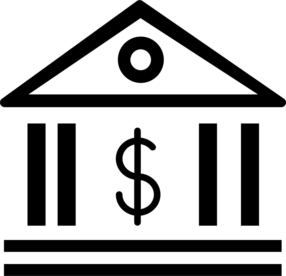 Bank Building Dollar Sign Icon