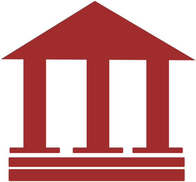 Bank Icon Simple Red