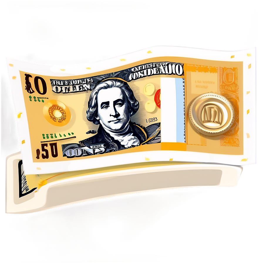 Banknotes And Coins Money Vector Png 06262024