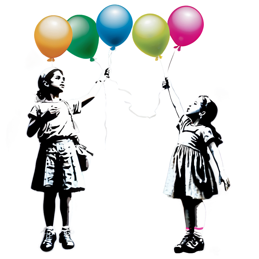 Banksy Flying Balloons Girl Png Kpn81