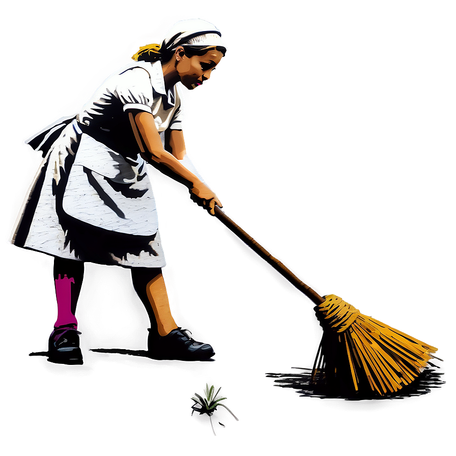 Banksy Maid Sweeping Png Dka63