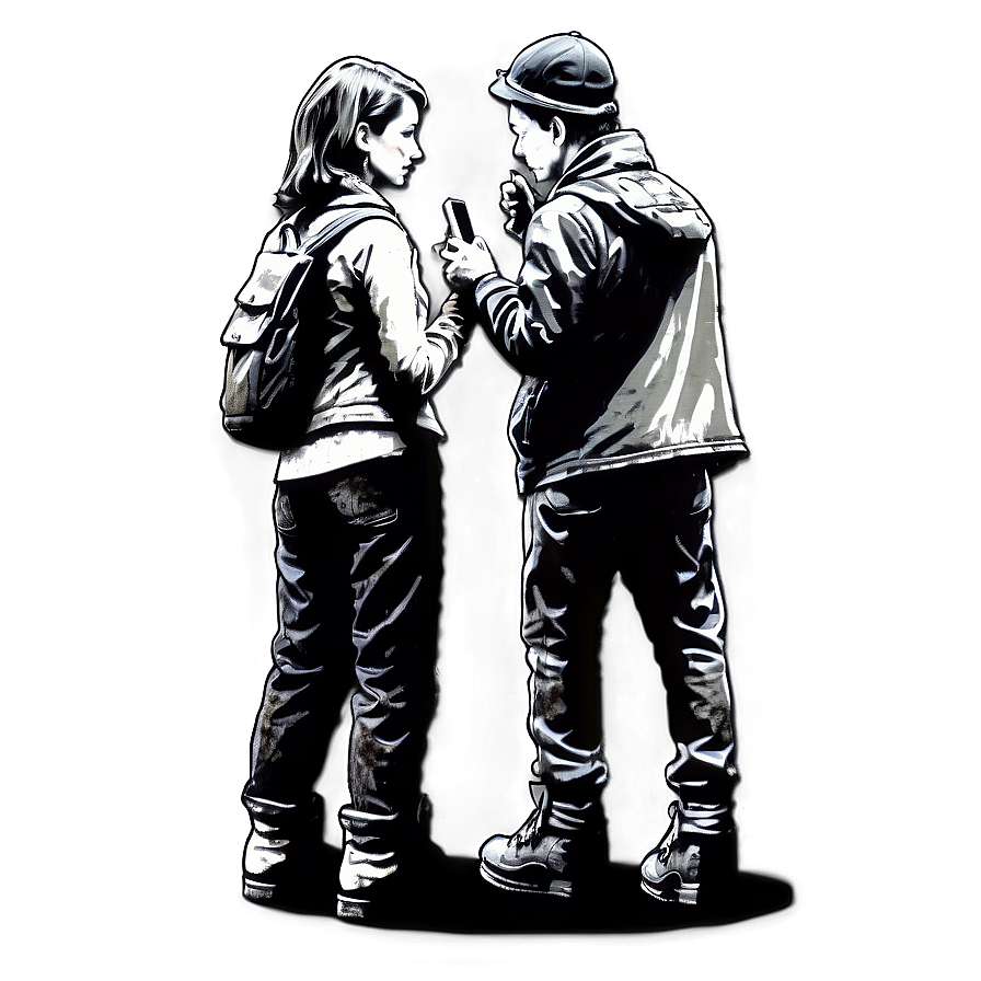 Banksy Mobile Lovers Png Poo