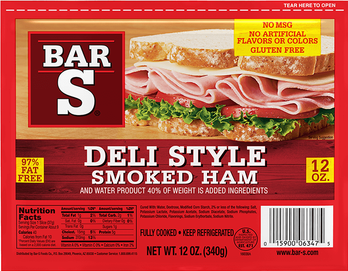 Smoked - Bar S Deli Style Smoked Ham, HD Png Download PNG image with a transparent background, free high-resolution download