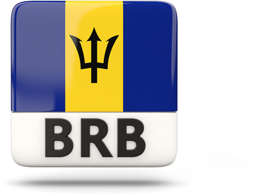 Barbados Flag Button Icon