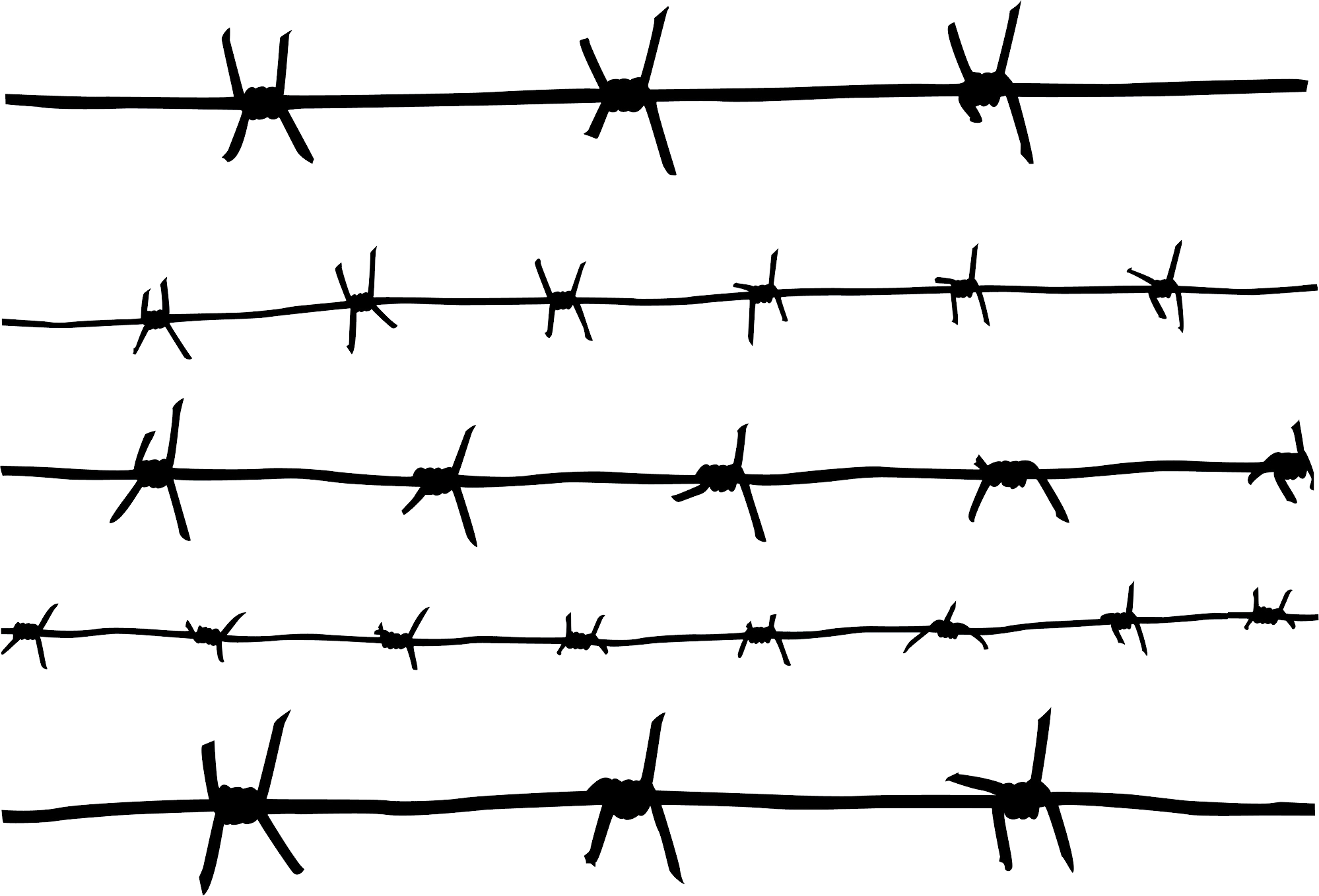 Barbed Wire Fence Pattern PNG image with a transparent background, free high-resolution download