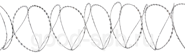 Barbed Wire Looped Security Barrier PNG image with a transparent background, free high-resolution download