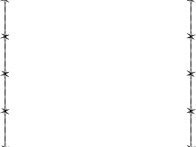 Barbwire Border - Monochrome PNG image with a transparent background, free high-resolution download