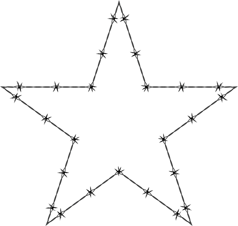 Barbed Wire Star Pattern